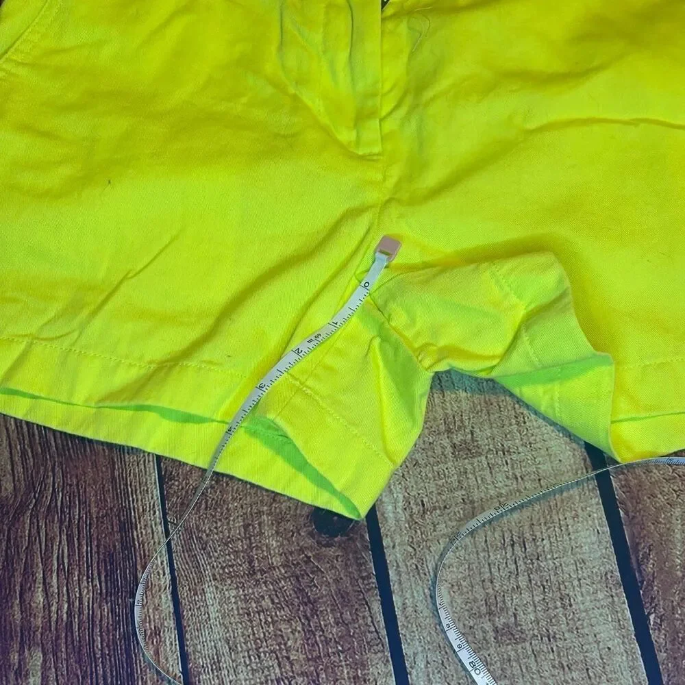 J. Crew Highlighter Yellow Chino Short Size 4